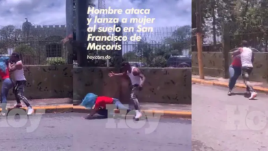 Photo of VIDEO: Hombre ataca y lanza a mujer al suelo en San Francisco de Macorís